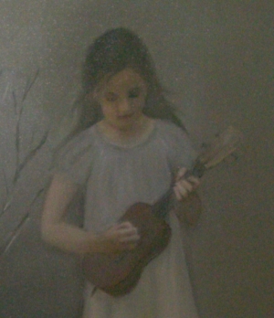 flicka med en mandolin