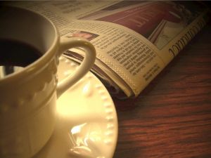kaffe + tidning